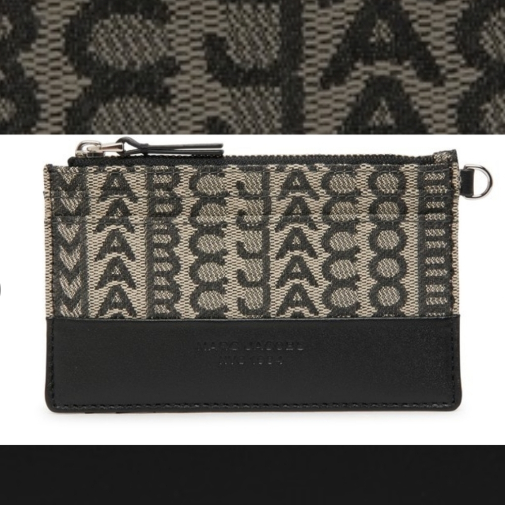 Marc Jacobs Black and Gray Card Holder